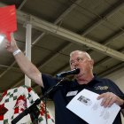 An auctioneer was on hand to run the live auction.